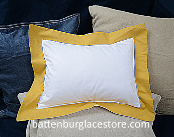 Hemstitch Standard Pillow Sham 21"x26" with Honey Gold trim